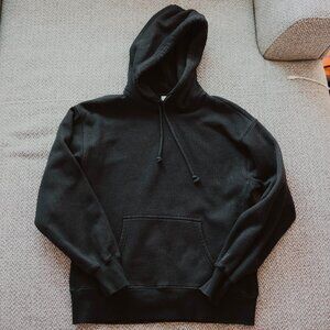 black hoodie TNA boyfriend cozy fleece oversize 2XS